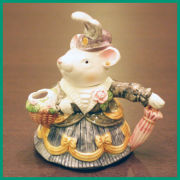 Lady Mouseのティーポット COLL-147【中古】【装飾ティーポット】