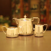 【中古】ELKINGTON（エルキントン） ホテル用3点ティーセット ek-333【アンティーク】【イギリス製】【シルバープレート】