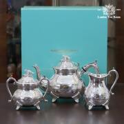 【中古】FORTNUM & MASON（フォートナム＆メイソン）家庭用3点ティーセット 箱付き FM-26【新古品】【未使用品】【アンティーク】【イギリス製】【シルバープレート】《2025/5/13掲載》