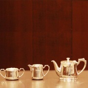 【中古】harrods（ハロッズ）家庭用3点ティーセット HR-621【アンティーク】【イギリス製】【シルバー】