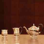 【中古】harrods（ハロッズ）家庭用3点ティーセット HR-623【アンティーク】【イギリス製】【シルバー】