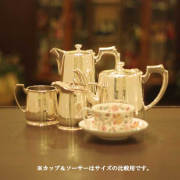 harrods（ハロッズ）ホテル仕様4点ティーセット HR-635【アンティーク】【中古】【イギリス製】【シルバープレート】