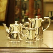 【中古】harrods（ハロッズ）ホテル用4点ティーセット HR-638【アンティーク】【イギリス製】【シルバープレート】