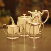 【中古】harrods（ハロッズ）ホテル用4点ティーセット HR-677【アンティーク】【イギリス製】【シルバープレート】