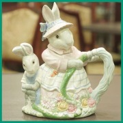 【中古】バニーホロウティーポット COLL-123【英国（イギリス）】【未使用】【装飾ティーポット】