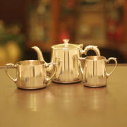 【中古】SHEFFIELD(シェフィールド) 家庭用3点ティーセット sh-794【アンティーク】【イギリス製】【シルバー】