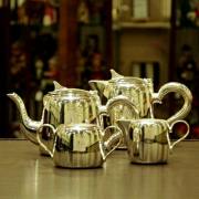 【中古】【超特価品】SHEFFIELD(シェフィールド)4点ティーセット SH-723【アンティーク】【イギリス製】【シルバープレート】