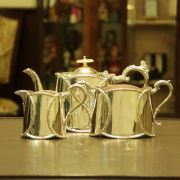 SHEFFIELD(シェフィールド)3点ティーセット SH-755【アンティーク】【中古】【イギリス製】【シルバー】