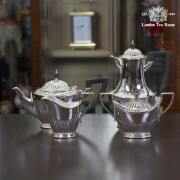 【中古】Tiffany（ティファニー）家庭用4点ティーセット　tf-125【アンティーク】【アメリカ製】【シルバープレート】《2025/5/22掲載》