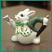 不思議の国のアリス・ホワイトラビット COLL-154【英国（イギリス）】【装飾ティーポット】