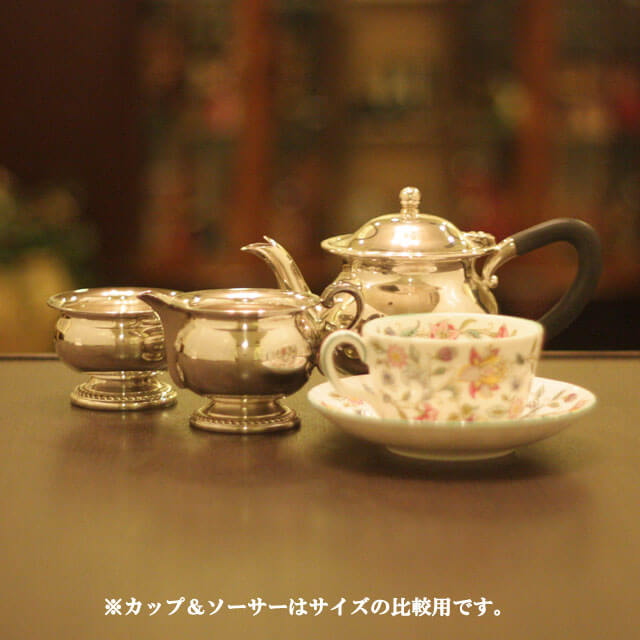 【中古】Mappin&Webb(マッピン&ウェッブ)家庭用3点ティーセット MW-175【アンティーク】【イギリス製】【シルバープレート】