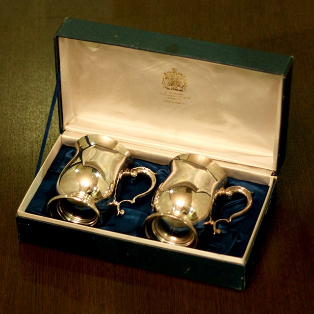 【中古】Mappin&Webb(マッピン&ウェッブ) ジョージアンペアマグ ケース付き　MW-243【アンティーク】【イギリス製】