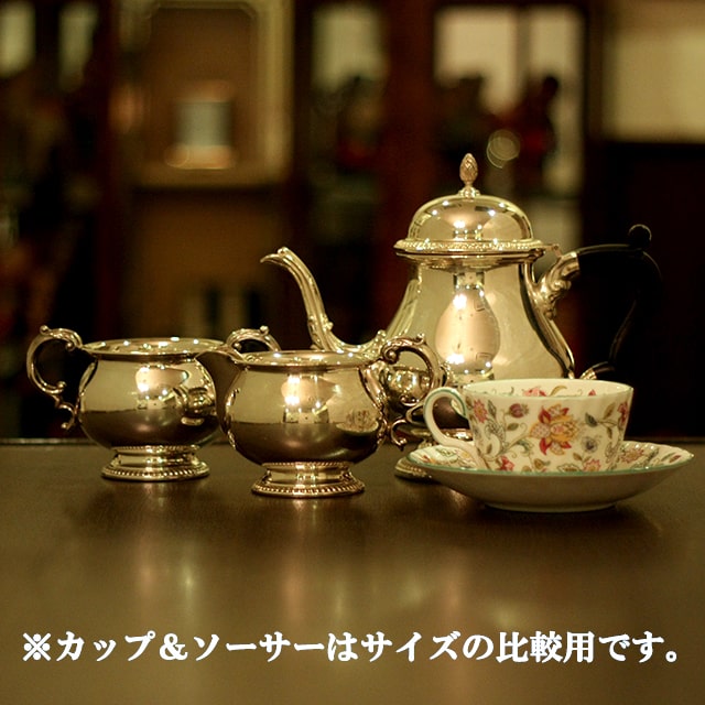 【中古】Mappin&Webb(マッピン&ウェッブ)　家庭用3点ティーセット MW-247【アンティーク】【イギリス製】【シルバープレート】