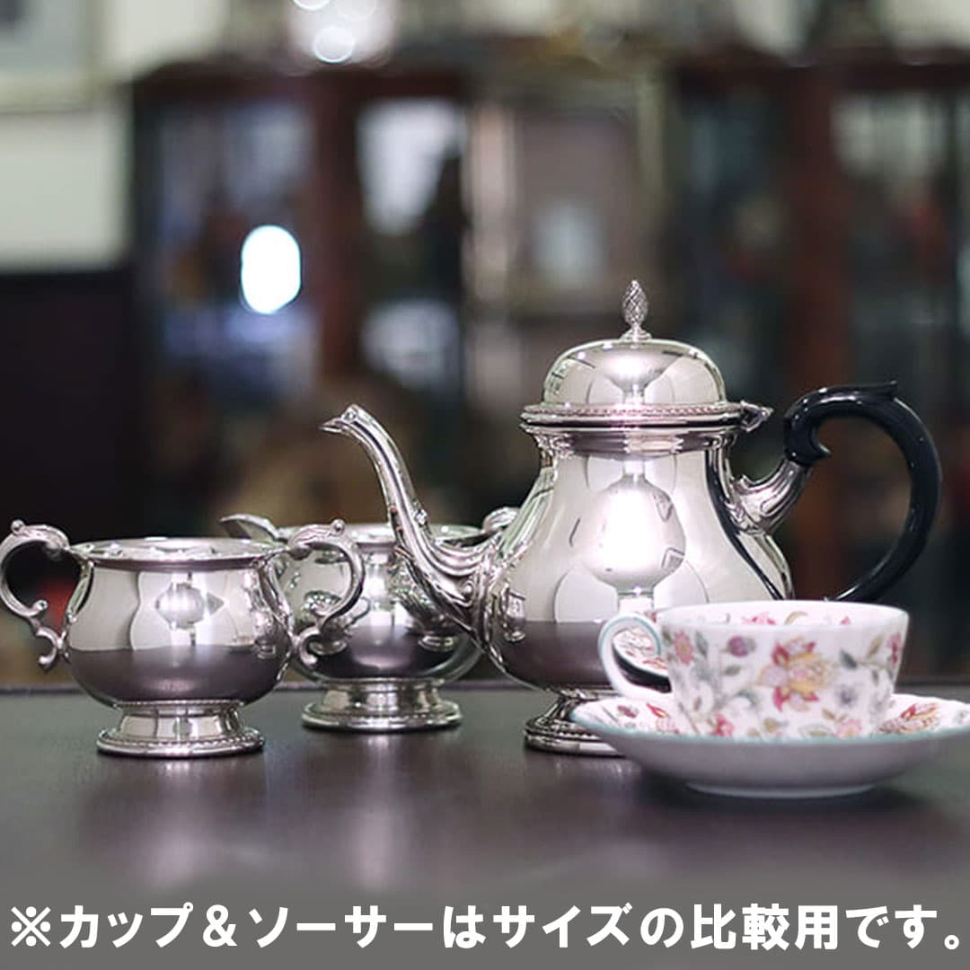 【中古】Mappin&Webb(マッピン&ウェッブ)　家庭用3点ティーセット MW-282【アンティーク】【イギリス製】【シルバープレート】