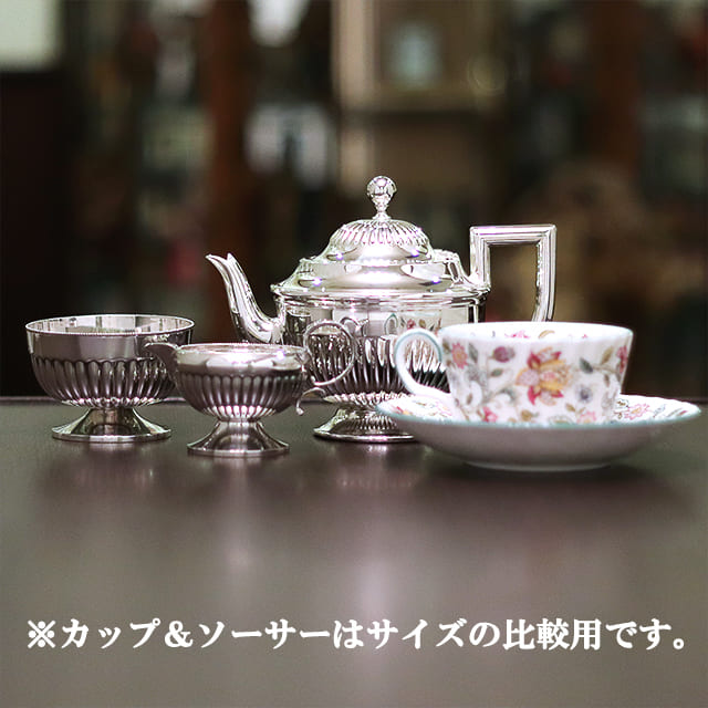 【中古】Mappin&Webb(マッピン&ウェッブ)　家庭用3点ティーセット MW-290【アンティーク】【イギリス製】【シルバープレート】
