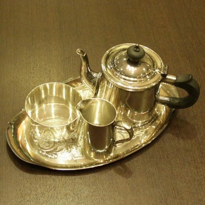 【中古】Mappin&Webb(マッピン&ウェッブ) 家庭用4点ティーセット MW-76【アンティーク】【イギリス製】【シルバープレート】