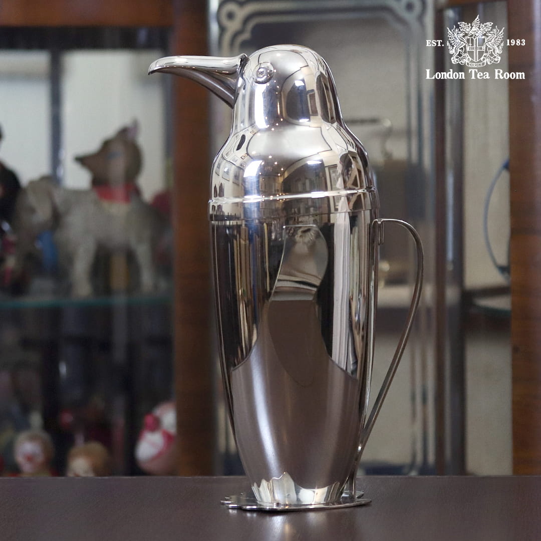 【中古】AU BAIN MARIE(オー・バン・マリー)  ペンギン  ウォーターポット OTH-28 【アンティーク】【シルバープレート】《2026/4/16掲載》