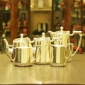 【中古】Mappin&Webb(マッピン&ウェッブ) ホテル用5点ティーセット MW-13【アンティーク】【イギリス製】【シルバープレート】