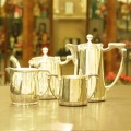 【中古】Mappin&Webb(マッピン&ウェッブ) ホテル用4点ティーセット MW-16【アンティーク】【イギリス製】【シルバープレート】