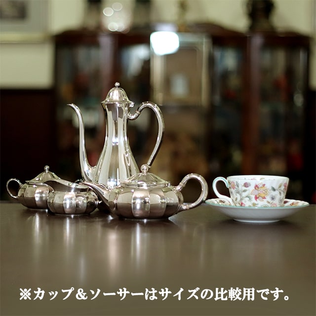 【中古】Tiffany（ティファニー）家庭用4点ティーセット　tf-107【アンティーク】【アメリカ製】【シルバープレート】