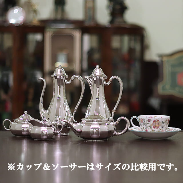 【中古】Tiffany（ティファニー）家庭用5点ティーセット　tf-116【アンティーク】【アメリカ製】【シルバープレート】