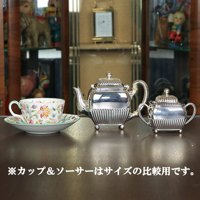 【中古】Tiffany（ティファニー）家庭用2点ティーセット　tf-131【アンティーク】【アメリカ製】【シルバープレート】