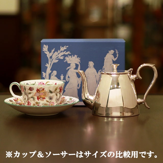 【中古】【未使用品】WEDGWOOD（ウェッジウッド）家庭用ティーポット W-008【アンティーク】【イギリス製】【シルバー】