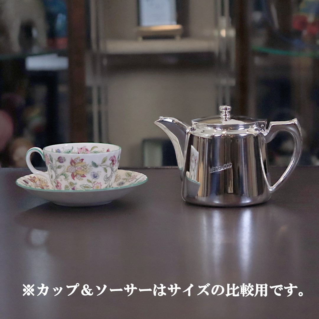 【中古】WEDGWOOD(ウェッジウッド) 家庭用ティーポット w-024 【アンティーク】【イギリス製】【シルバープレート】