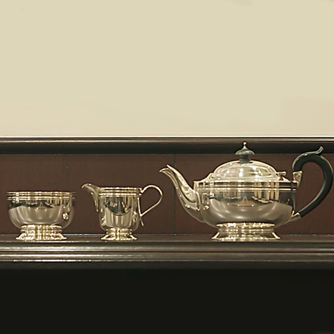 【中古】WEDGWOOD(ウェッジウッド)ティーセット W-001【アンティーク】【イギリス製】【シルバー】