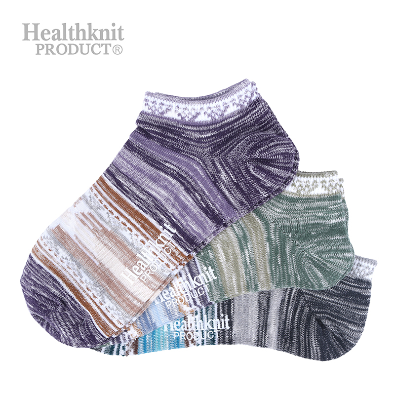 Healthknit PRODUCT メンズ 3P アンクルソックス 182-3484