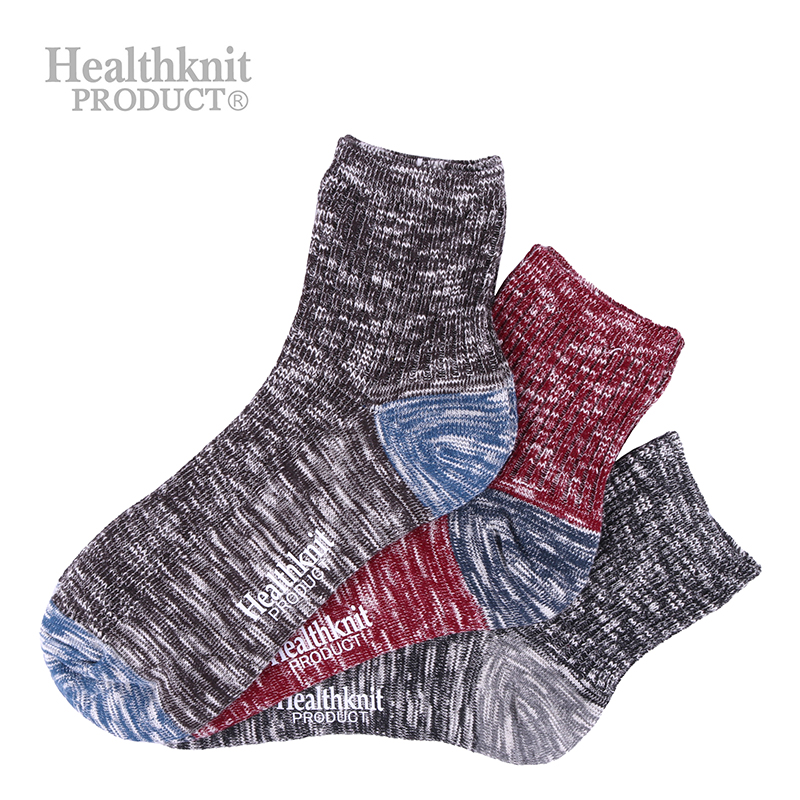 Healthknit PRODUCT メンズ 3P クォーターソックス 182-3506