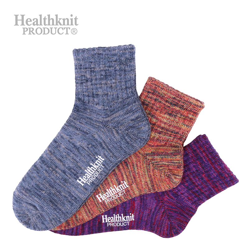 Healthknit PRODUCT メンズ 3P クォーターソックス 182-3507