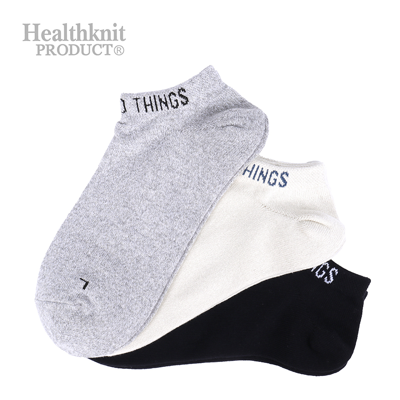 Healthknit PRODUCT メンズ 3P アンクルソックス 履き口ライン 182-3535HKP