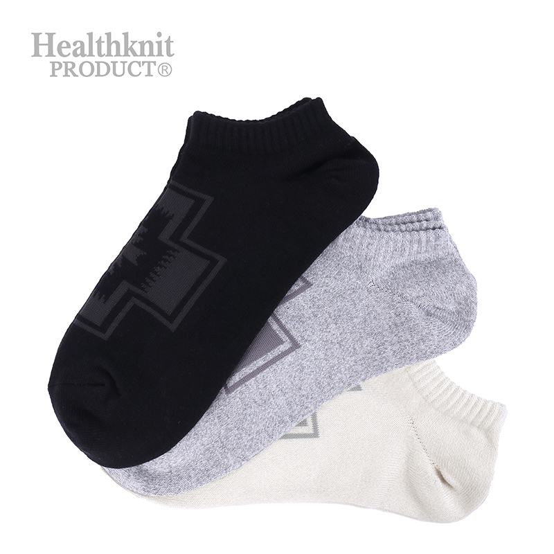 Healthknit PRODUCT メンズ 3P アンクルソックス センターエスニック 182-3536HKP