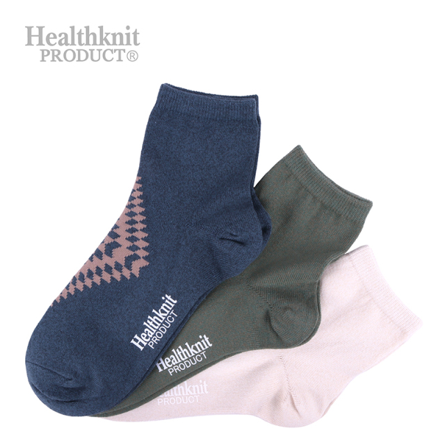 Healthknit PRODUCT メンズ 3P クォーターソックス 182-3504