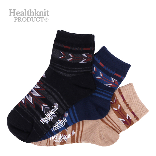 Healthknit PRODUCT メンズ 3P クォーターソックス 182-3505