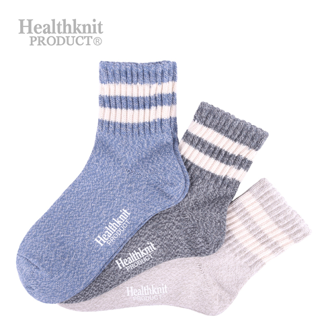 Healthknit PRODUCT メンズ 3P クォーターソックス 182-3508