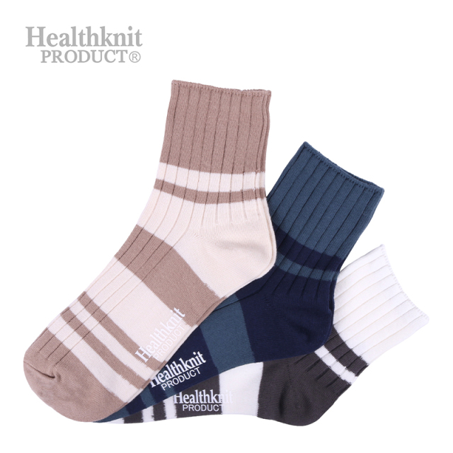 Healthknit PRODUCT メンズ 3P クォーターソックス 182-3511