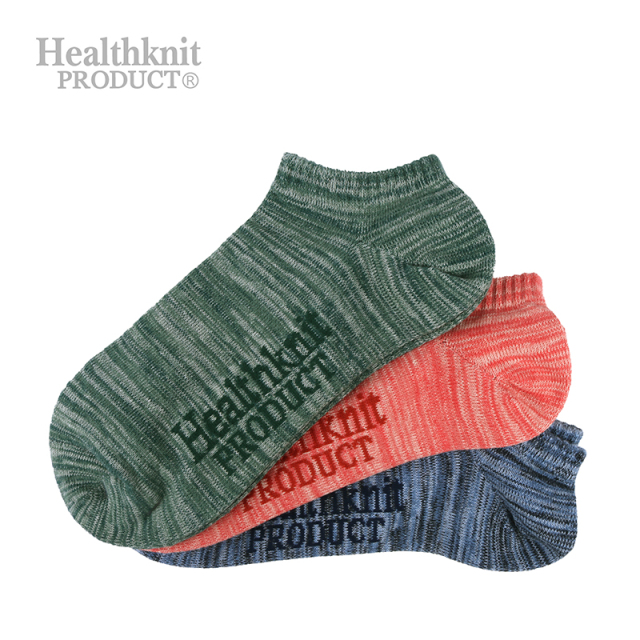 Healthknit PRODUCT メンズ 3P アンクルソックス MIX無地 182-3521HKP