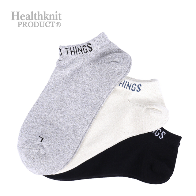 Healthknit PRODUCT メンズ 3P アンクルソックス 履き口ライン 182-3535HKP