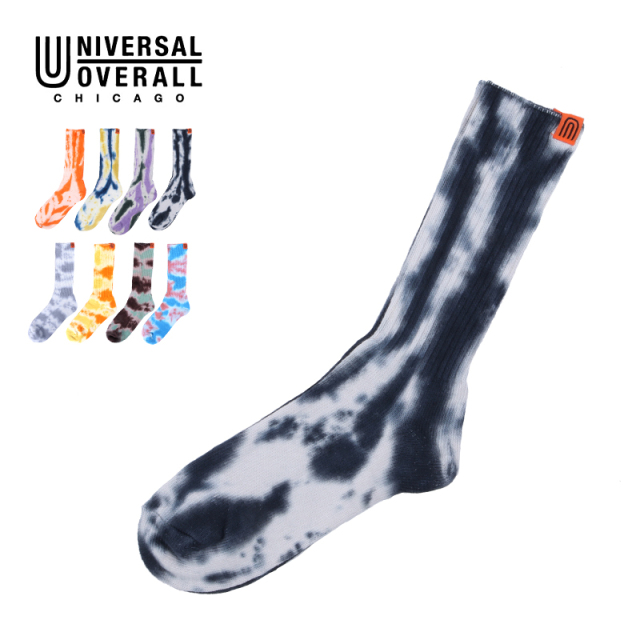 UNIVERSAL OVERALL ソックス ムラ染メリブクルー LU-003B