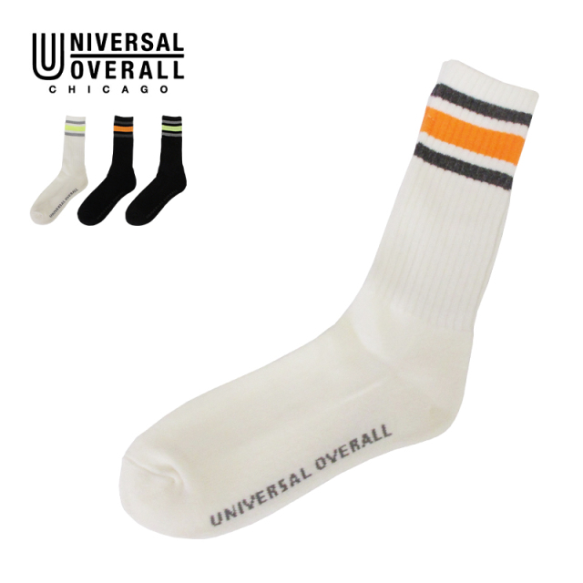 UNIVERSAL OVERALLソックス リフレクター クルー LU-010