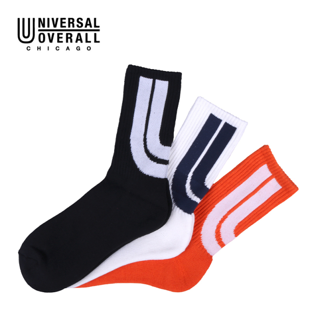 UNIVERSAL OVERALL メンズ 3Pソックス LU-343
