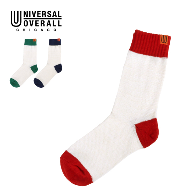UNIVERSAL OVERALL レディース クルーソックス RINGGERクルー LU-409