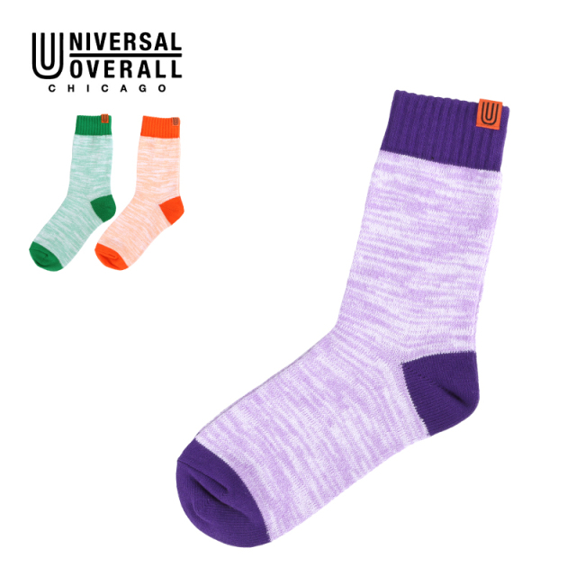 UNIVERSAL OVERALL レディース クルーソックス CICAGOリブクルー LU-410