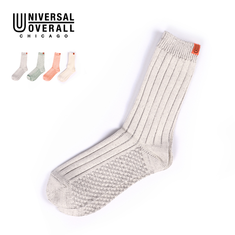 UNIVERSAL OVERALL ソックス ブレーティングリブクルー LU-001