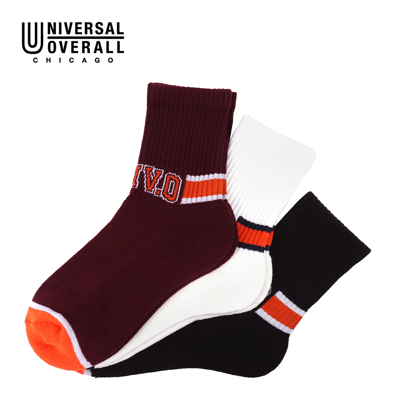 UNIVERSAL OVERALL レディース3Pソックス UNIV.O アンクル LU-640