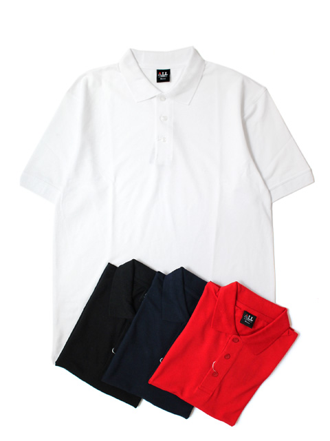 【40%OFF】ALL POLO　SOLID S/S POLO SHIRTS