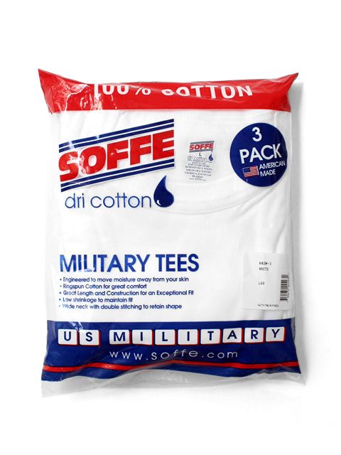 SOFFE　3PACK MILITARY TEES -MADE IN USA-