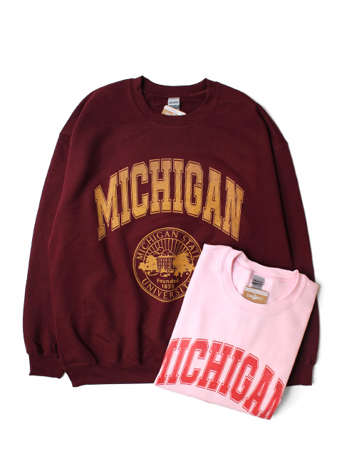 The UNIVERSITY VINTAGE　Big Logo College Sweatshirt -MICHIGAN-